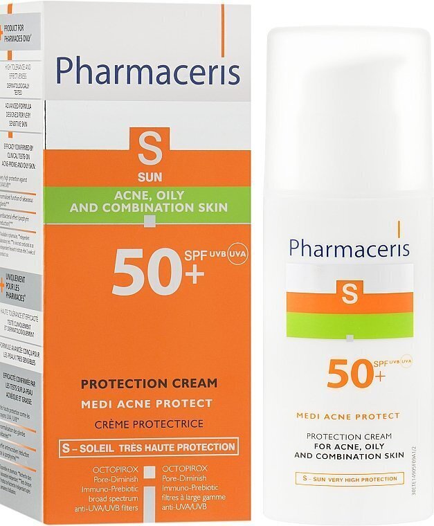 Kaitsekreem SPF-50+ Pharmaceris S Medi Acne Protect, 50ml цена и информация | Päikesekreemid | kaup24.ee