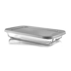 Стеклянная форма с крышкой, 2,2 л. цена и информация | Формы, посуда для выпечки | kaup24.ee
