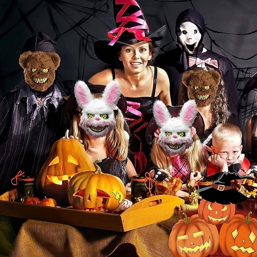 Mask Halloween Karu LED valgustusega hind ja info | Karnevali kostüümid | kaup24.ee