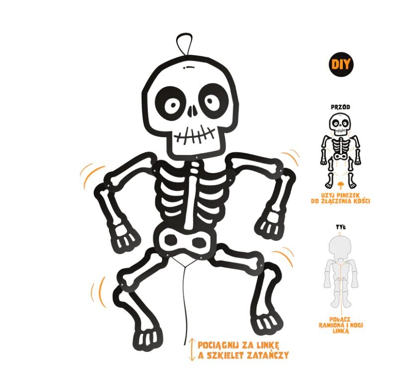 Rippuv skelett Monster Halloweeni kaunistus цена и информация | Peokaunistused | kaup24.ee