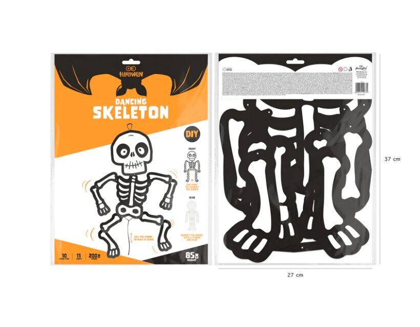 Rippuv skelett Monster Halloweeni kaunistus цена и информация | Peokaunistused | kaup24.ee