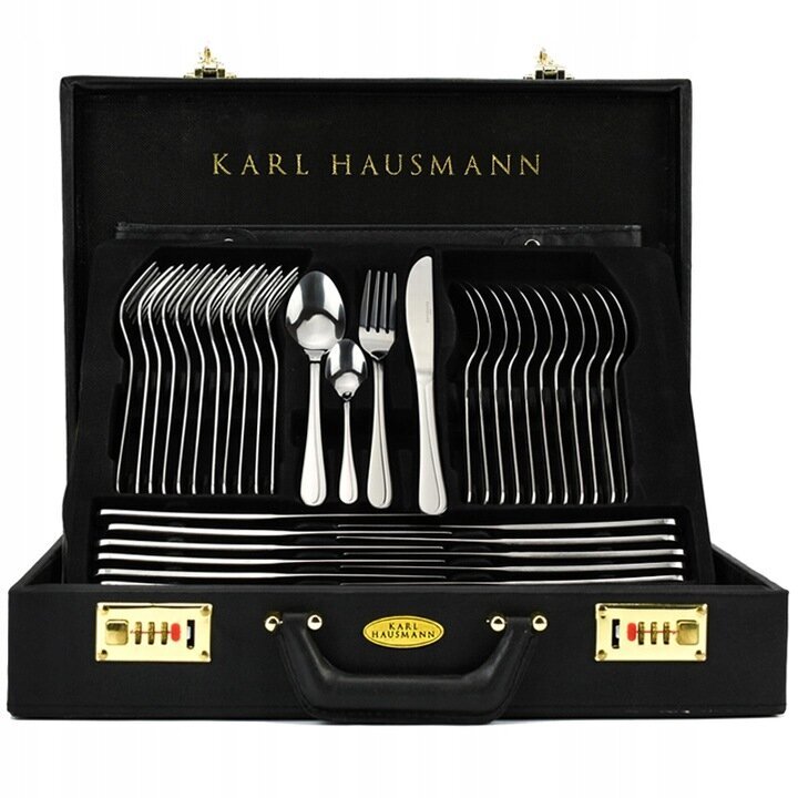 Karl Hausmann, söögiriistad kohvris, 72 tk, 12 inimest hind ja info | Söögiriistad | kaup24.ee