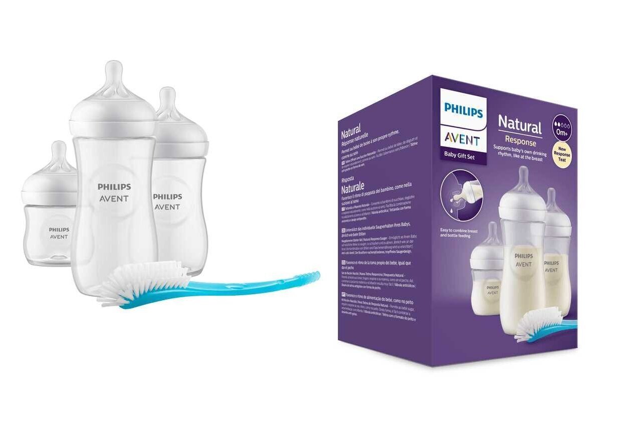 Pudelite komplekt Philips Avent Natural Response Scd837/12, 0 kuud+, 3 tk. hind ja info | Lutipudelid ja aksessuaarid | kaup24.ee