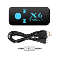 Автомобильный адаптер Bluetooth AUX 3,5 мм X6 цена и информация | Дополнительные принадлежности | kaup24.ee