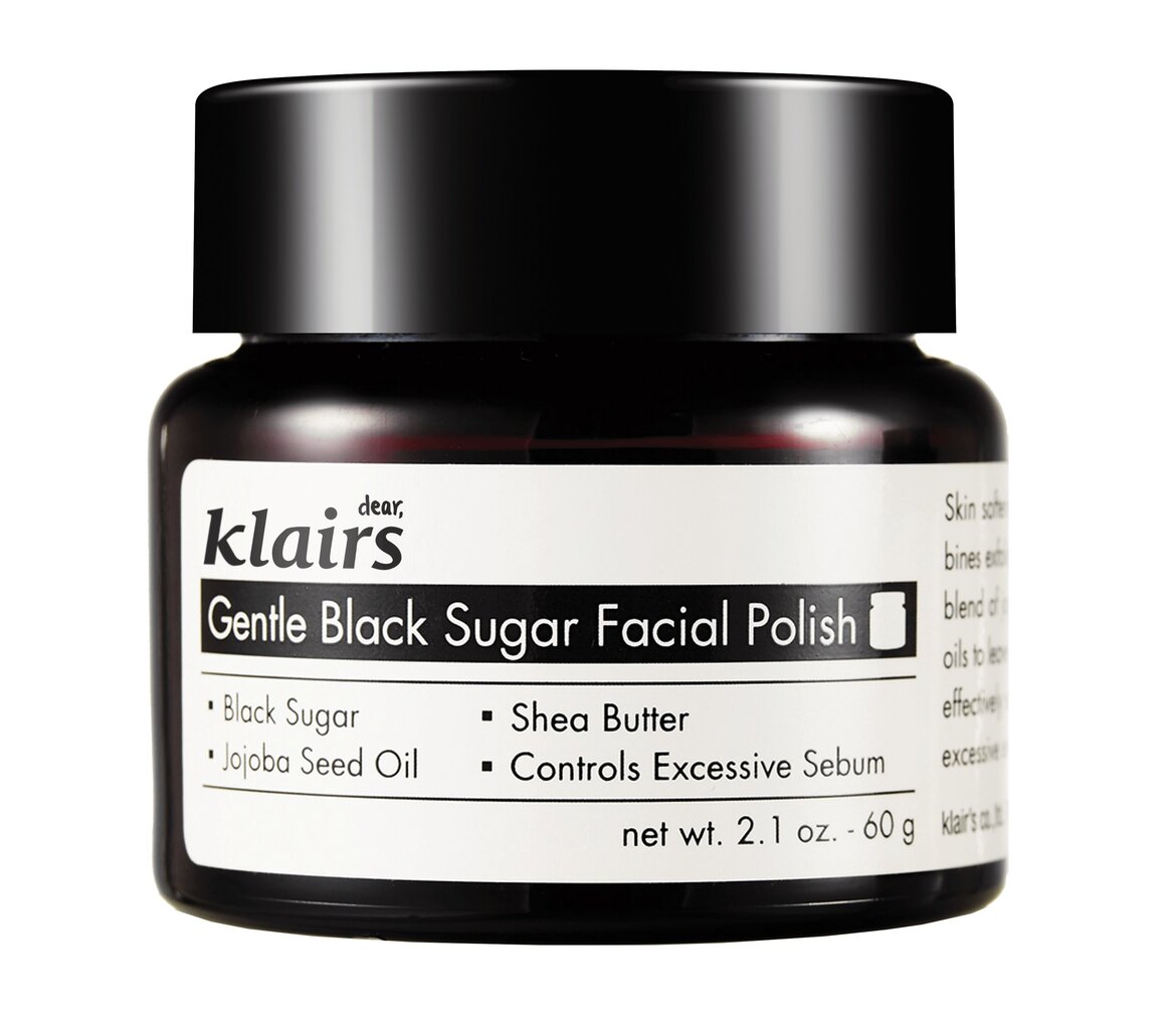 Näokoorija musta suhkruga Klairs Gentle Black Sugar Facial Polish 110 g hind ja info | Näopuhastusvahendid | kaup24.ee