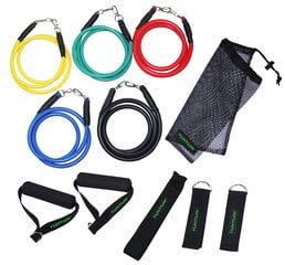 Gimnasticeskij komplekt TUNTURI Exercise Multifunctional Resistance Tubing Set цена и информация | Тренировочные шины | kaup24.ee