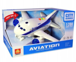 Самолёт со световым и звуковым эффектом City Service Aviation цена и информация | Игрушки для мальчиков | kaup24.ee