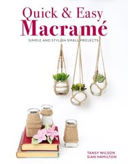 Quick & Easy Macrame: Simple and Stylist Small Projects цена и информация | Книги о питании и здоровом образе жизни | kaup24.ee