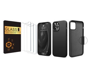 Jashinne Silicon case set 2in1 IP15: черный корпус  и USB-кабель Lightning. цена и информация | Ekraani kaitsekiled | kaup24.ee