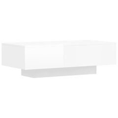 vidaXL kohvilaud, kõrgläikega valge, 100 x 49,5 x 31 cm, tehispuit hind ja info | Diivanilauad | kaup24.ee
