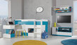Seinale kinnitatav riiul Mobi 14, valge/sinine hind ja info | Lastetoa riiulid | kaup24.ee