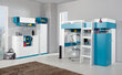 Seinale kinnitatav riiul Mobi 14, valge/sinine hind ja info | Lastetoa riiulid | kaup24.ee