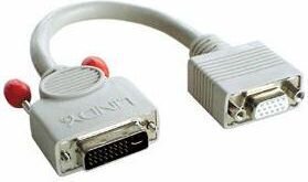 Lindy DVI/VGA, 0.2 m hind ja info | USB jagajad, adapterid | kaup24.ee