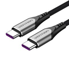 Зарядный кабель USB-C на USB-C, Vention TAEHF, PD 5A, 1 м (черный) цена и информация | Кабели для телефонов | kaup24.ee