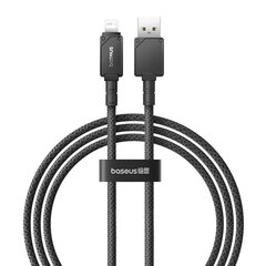 Кабель для быстрой зарядки Baseus USB/Lightning 2.4 А, 1 м (черный) цена и информация | Кабели для телефонов | kaup24.ee