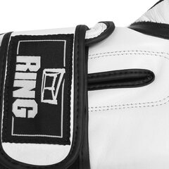 Боксерские перчатки Ring Knocker (RR-11) 12 oz, черные/белые цена и информация | Боевые искусства | kaup24.ee