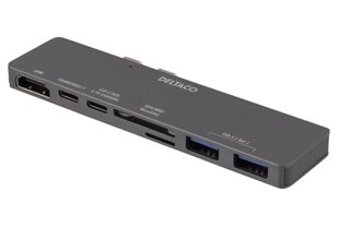 Deltaco USBC-1290 цена и информация | Адаптеры и USB-hub | kaup24.ee