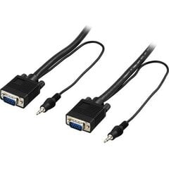 Deltaco, VGA + 3.5mm - VGA + 3.5mm, 20 m hind ja info | Kaablid ja juhtmed | kaup24.ee