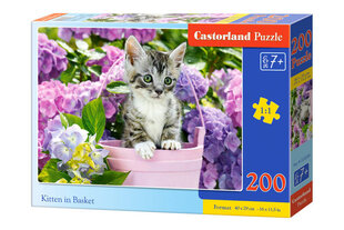 Pusle Castorland Kitten in Basket, 200 tk hind ja info | Pusled | kaup24.ee