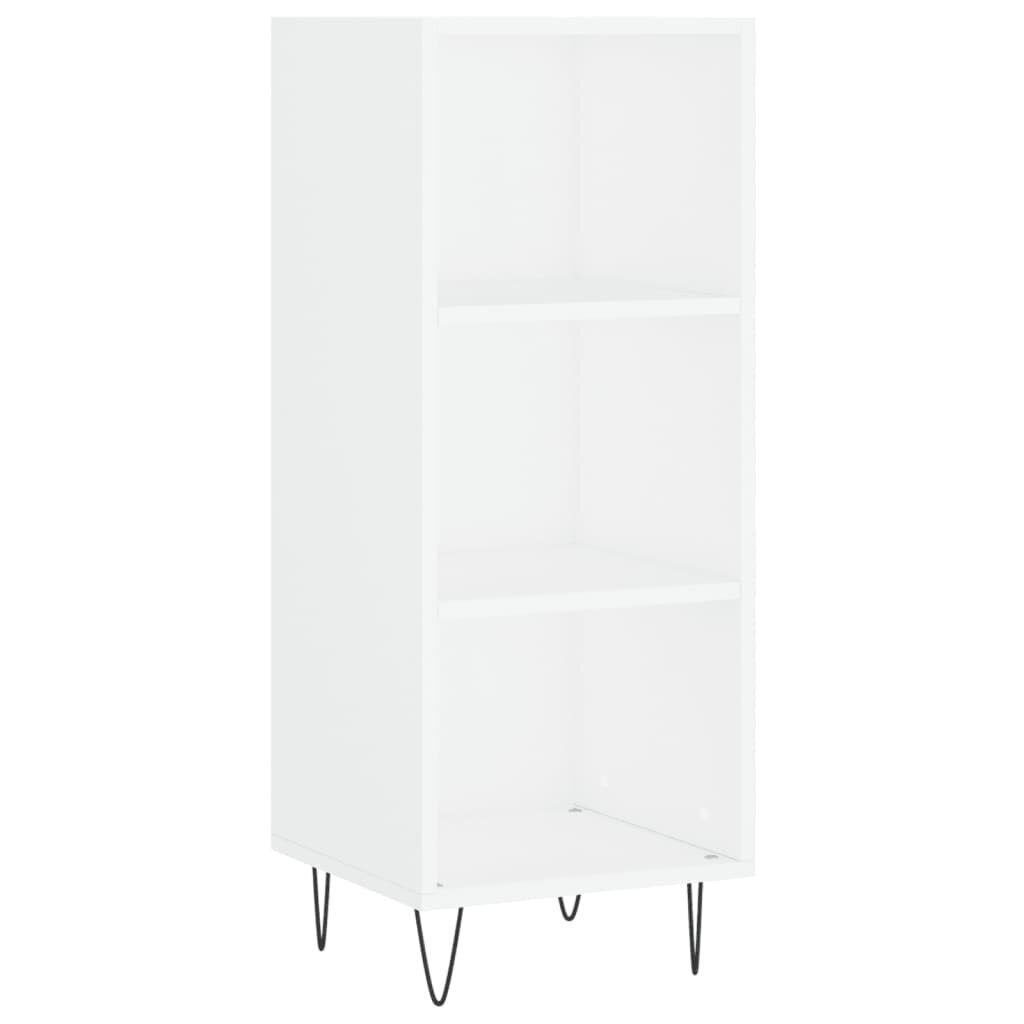 vidaXL kõrge kapp, valge, 34,5 x 32,5 x 180 cm, tehispuit hind ja info | Kummutid | kaup24.ee