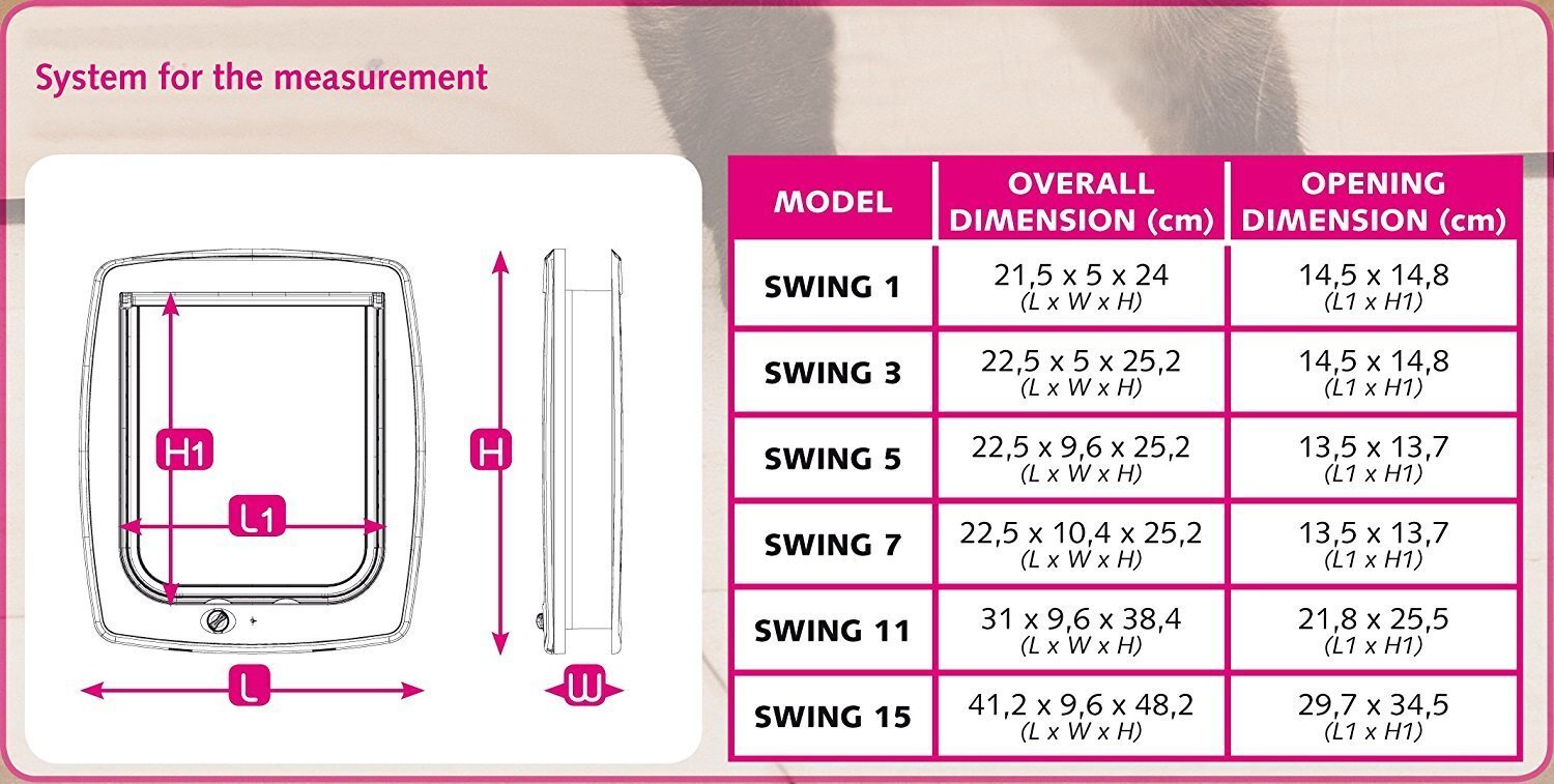 Ukseava lemmikloomale Ferplast Swing 9 hind ja info | Transportkorvid, puurid | kaup24.ee