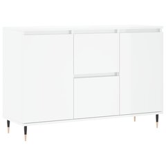 vidaXL puhvetkapp, kõrgläikega valge, 104 x 35 x 70 cm, tehispuit hind ja info | Elutoa väikesed kapid | kaup24.ee