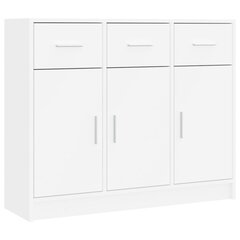 vidaXL puhvetkapp, valge, 91 x 28 x 75 cm, tehispuit hind ja info | Elutoa väikesed kapid | kaup24.ee