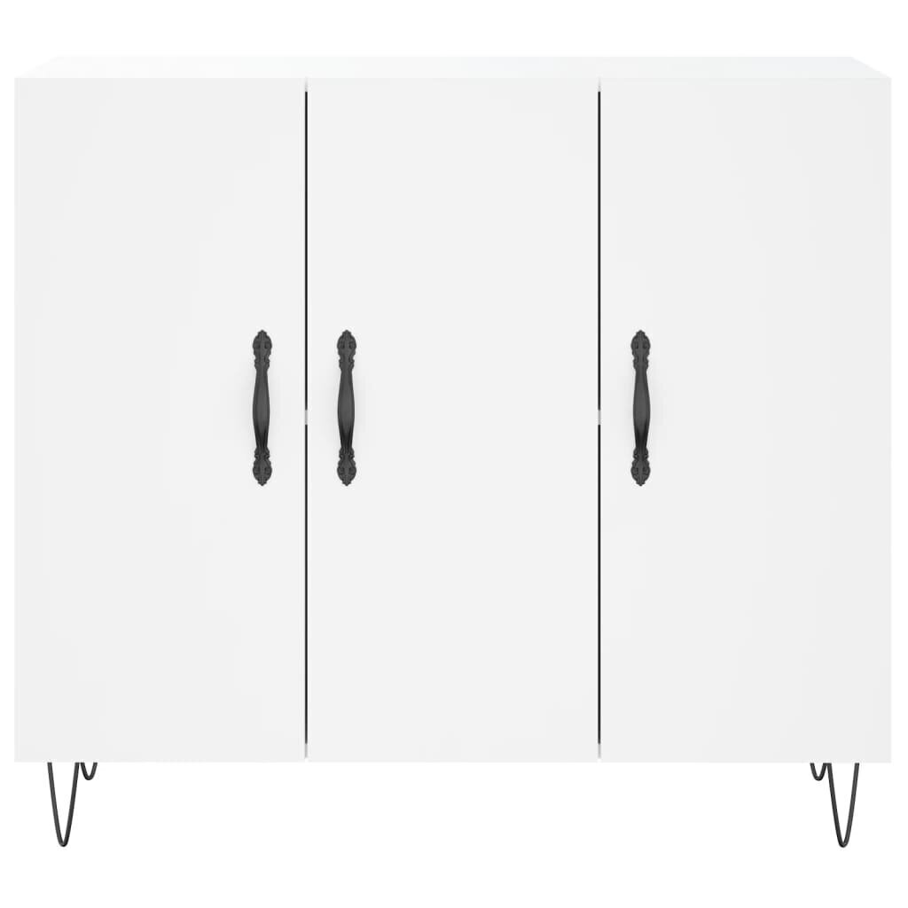 vidaXL puhvetkapp, valge, 90 x 34 x 80 cm, tehispuit цена и информация | Elutoa väikesed kapid | kaup24.ee