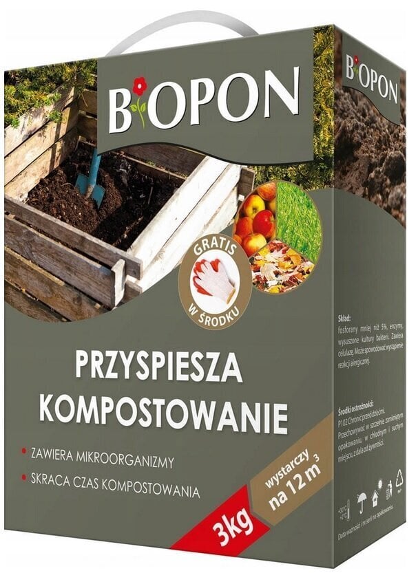 Komposti aktivaator Biopon, 3 kg hind ja info | Kuivväetised | kaup24.ee