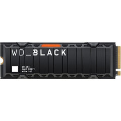 Western Digital SN850X must + jahutusradiaator 2TB NVMe SSD PCIe Gen4 Lugemiskiirus 7300 MB/s (radiaatoriga) PC/PS5 цена и информация | Внутренние жёсткие диски (HDD, SSD, Hybrid) | kaup24.ee