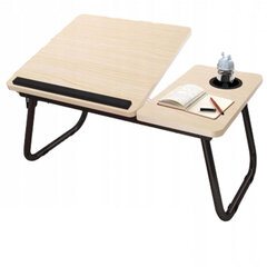 Столик для ноутбука складной, светло-коричневый цена и информация | Компьютерные, письменные столы | kaup24.ee
