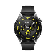 Huawei Watch GT 4 46mm Black Fluoroelastomer 55020BGS hind ja info | Huawei Mobiiltelefonid, foto-, videokaamerad | kaup24.ee