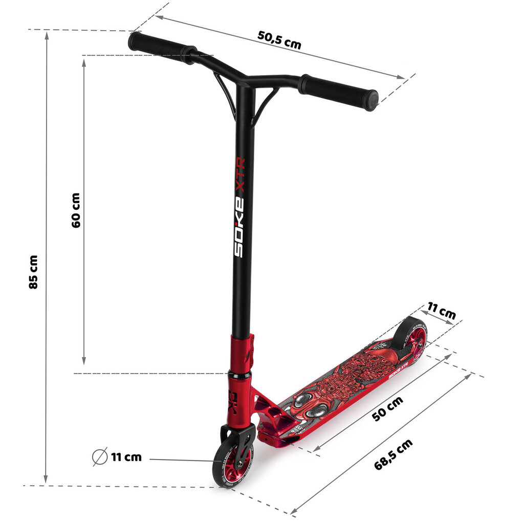 Roller Soke XTR, punane hind ja info | Tõukerattad | kaup24.ee