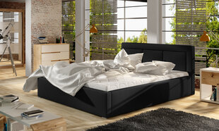 Кровать Belluno, 200x200 см, черная цена и информация | Кровати | kaup24.ee