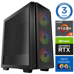 Компьютер INTOP AQUA Ryzen 5 7600X 32GB DDR5 2TB SSD M.2 NVME RTX4060Ti 8GB no-OS цена и информация | Стационарные компьютеры | kaup24.ee