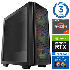 INTOP AQUA Ryzen 5 7600X 64GB DDR5 500SSD M.2 NVME RTX4060Ti 8GB WIN11 цена и информация | Стационарные компьютеры | kaup24.ee