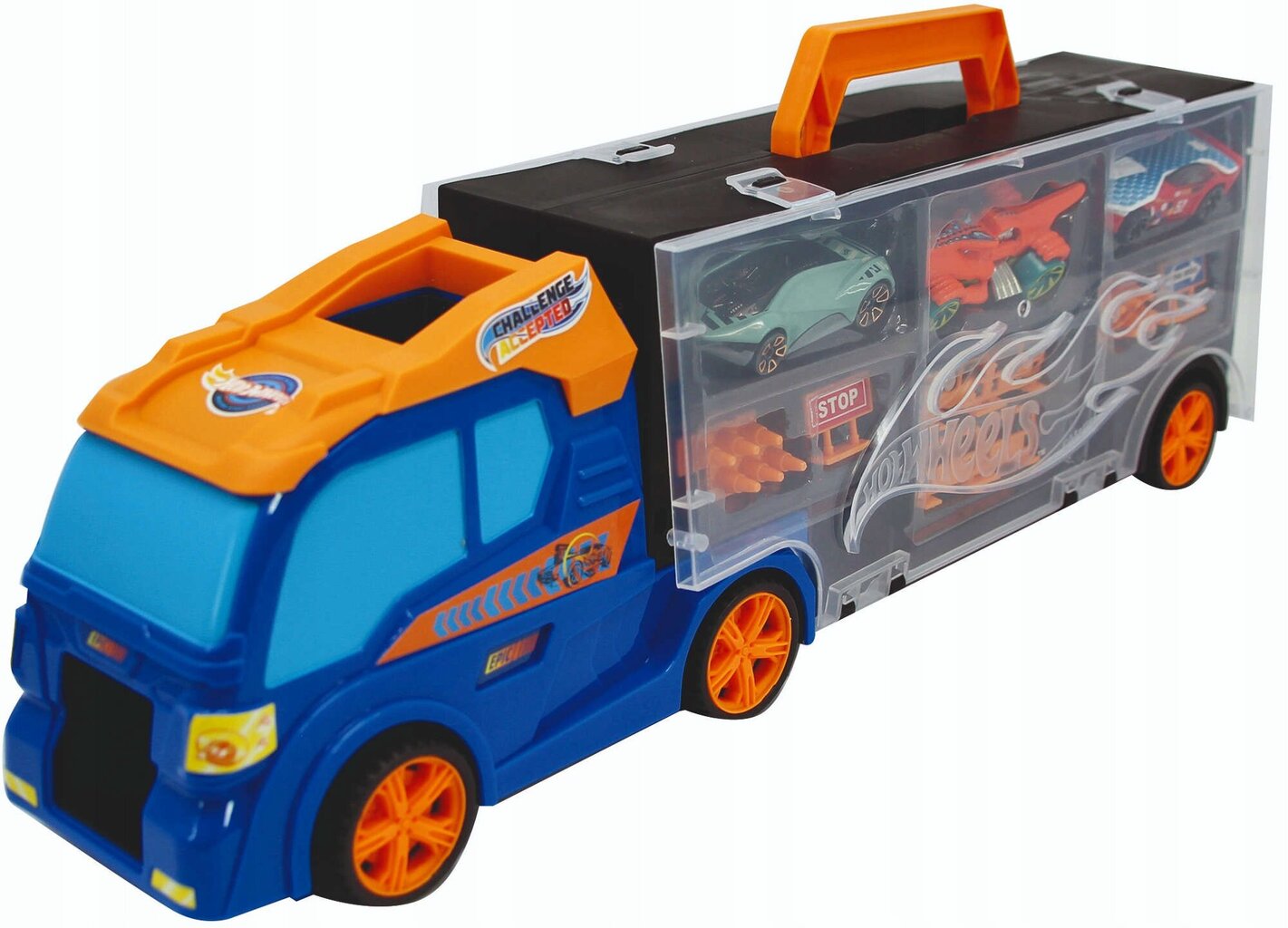 Hot Wheels Truck Transporter + 3 autot ja teetarvikud hind ja info | Poiste mänguasjad | kaup24.ee