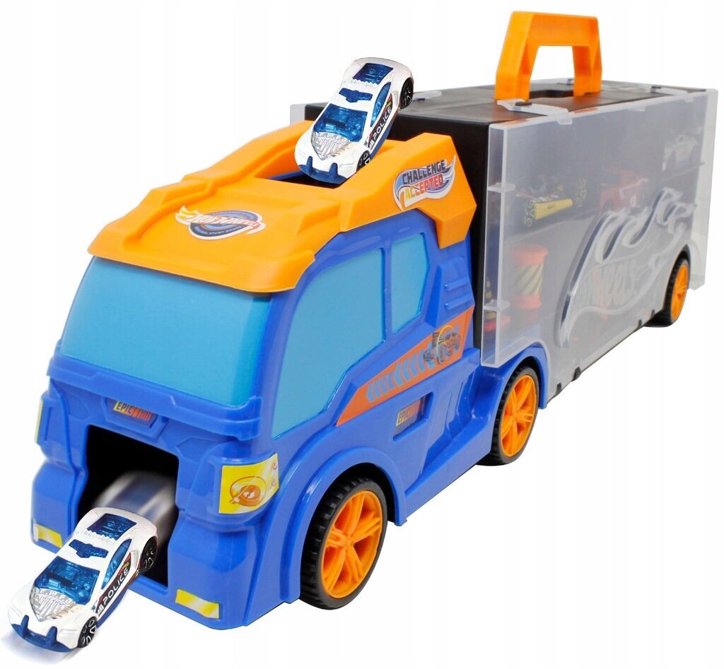 Hot Wheels Truck Transporter + 3 autot ja teetarvikud hind ja info | Poiste mänguasjad | kaup24.ee