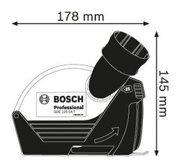 Вытяжной кожух Gde 115/125 FC-T Bosch 1600A003DK цена и информация | Шлифовальные машины | kaup24.ee