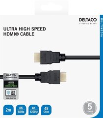 Deltaco, HDMI - HDMI, 2м цена и информация | Кабели и провода | kaup24.ee