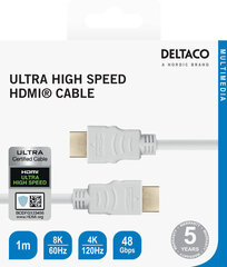 Deltaco, HDMI - HDMI, 1м цена и информация | Кабели и провода | kaup24.ee