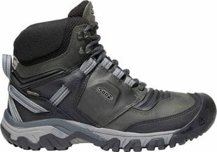 Meeste matkasaapad Keen Ridge Flex Mid WP, must hind ja info | Keen Jalanõud, riided ja aksessuaarid | kaup24.ee