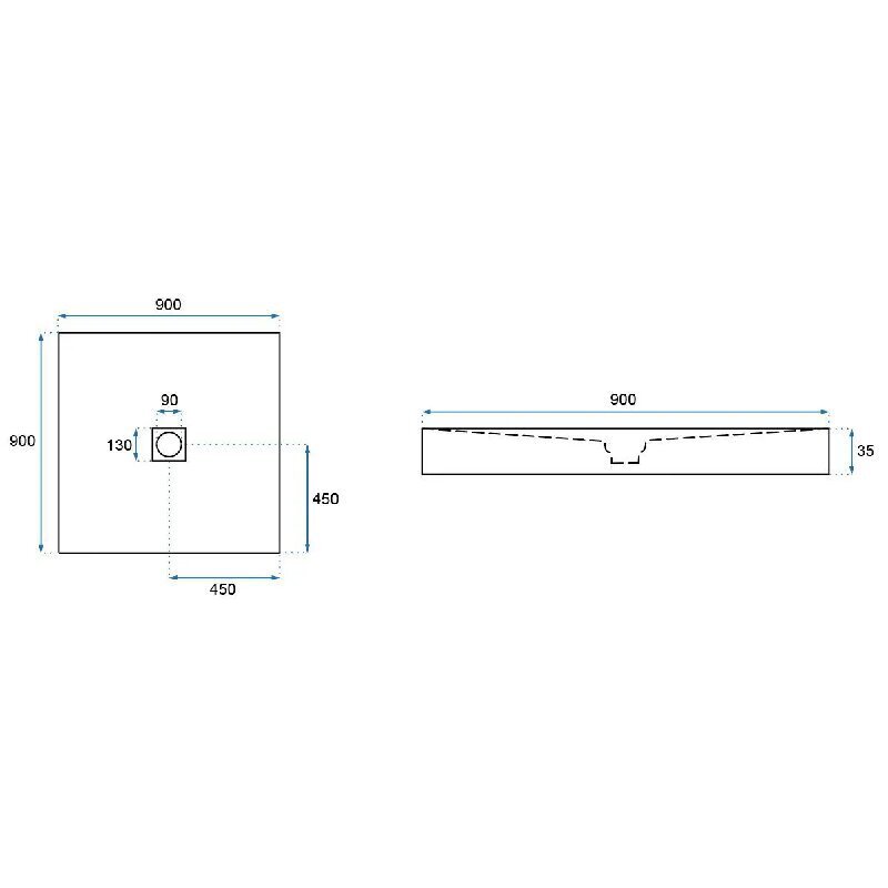 Dušialus Rea White Rock, 90x90, 80x100, 90x120 cm hind ja info | Dušialused | kaup24.ee