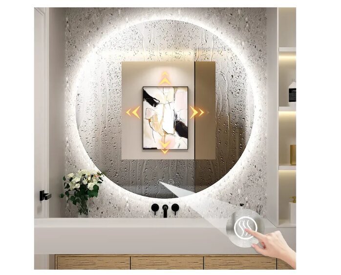 LED seinapeegel 50cm HZJ050 hind ja info | Vannitoa sisustuselemendid ja aksessuaarid | kaup24.ee