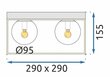 Tööriistavalgusti laelamp Plafond APP1168-4C hind ja info | Rippvalgustid | kaup24.ee