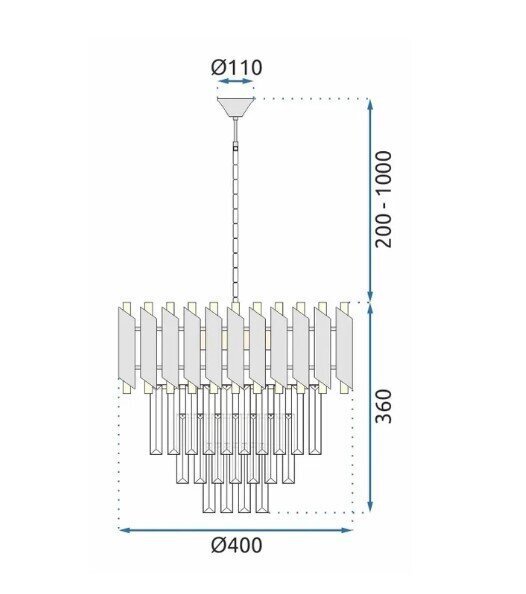 Rippvalgusti kristallidega 312359 kuld hind ja info | Rippvalgustid | kaup24.ee