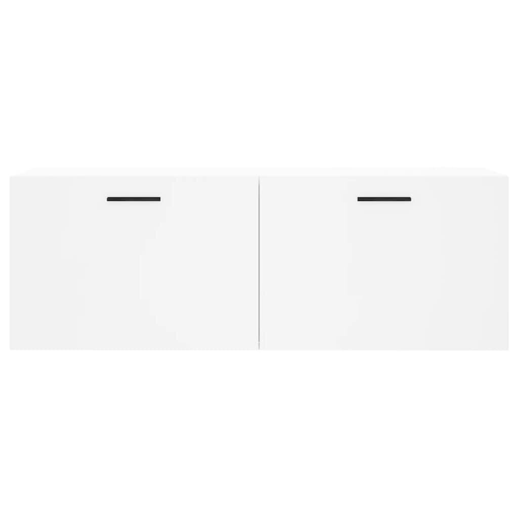 vidaXL seinakapp, valge, 100 x 36,5 x 35 cm, tehispuit цена и информация | Elutoa väikesed kapid | kaup24.ee