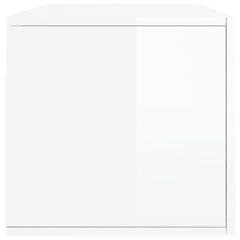 vidaXL seinakapp, kõrgläikega valge, 100 x 36,5 x 35 cm, tehispuit цена и информация | Elutoa väikesed kapid | kaup24.ee