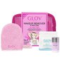 Reisikomplekt Glov Pink: meigieemalduskinnas On-The-Go + meigipuhastuskinnas Quick Treat + meigieemalduskinda puhastaja Magnet Cleanser + kosmeetikakott цена и информация | Näopuhastusvahendid | kaup24.ee