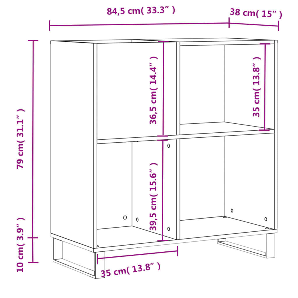 vidaXL plaadikapp, must, 84,5 x 38 x 89 cm, tehispuit цена и информация | Kapid | kaup24.ee